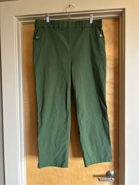 Jules & Leopold Olive Green Ponte Pants, Size XL